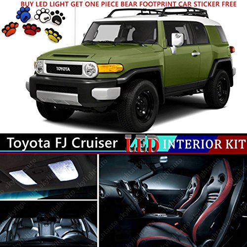 Skylightauto 9Pcs Led Premium Xenon White Light Interior Package Deal For Toyota Fj Cruiser 2007-2014 #TOP10