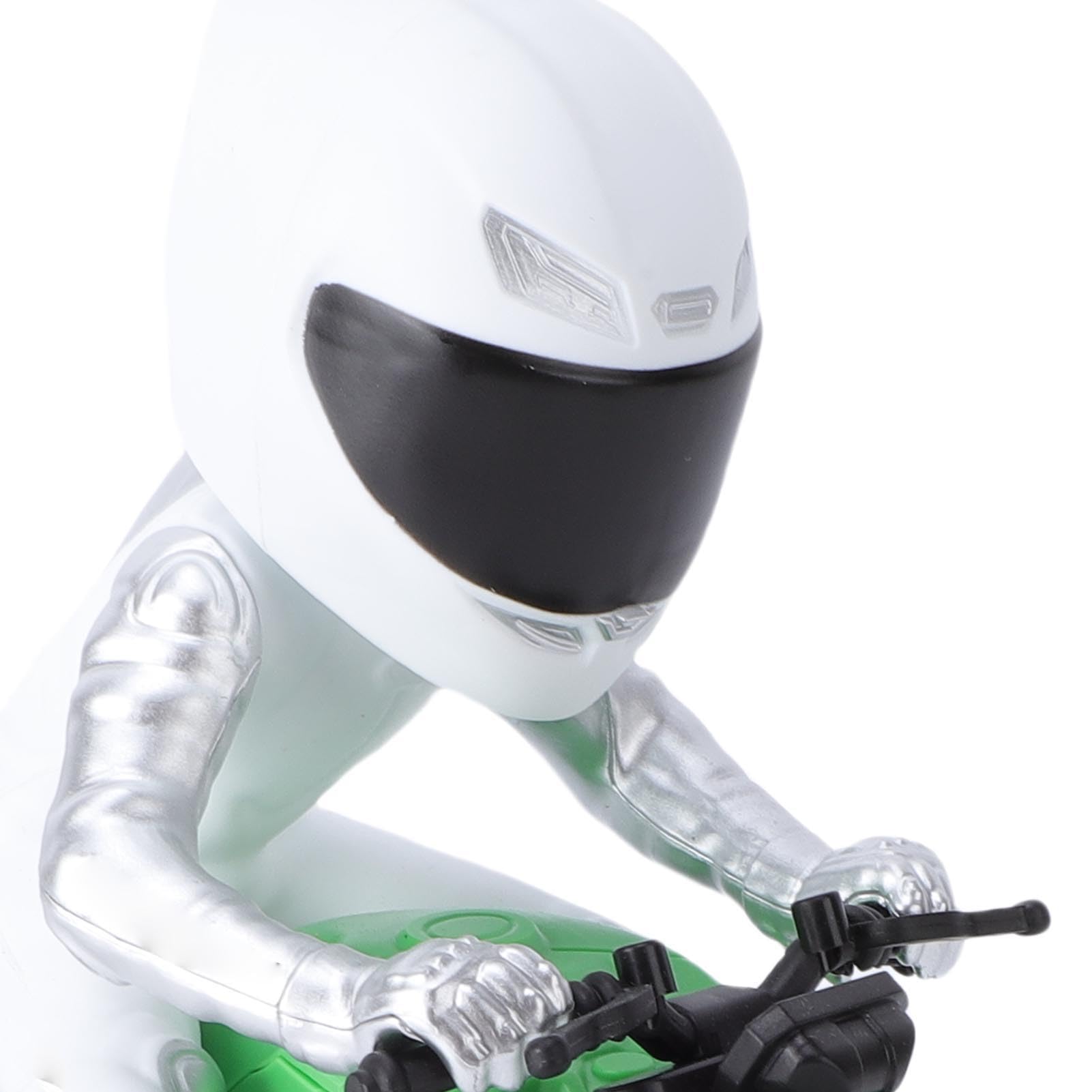 Moto Télécommandée, Moto RC Haute Vitesse Cascade avec Figurine, Effets Lumineux RGB et Moteur électrique, Jouets Rechargeables pour Enfants de 4 à 12 Ans (Green)