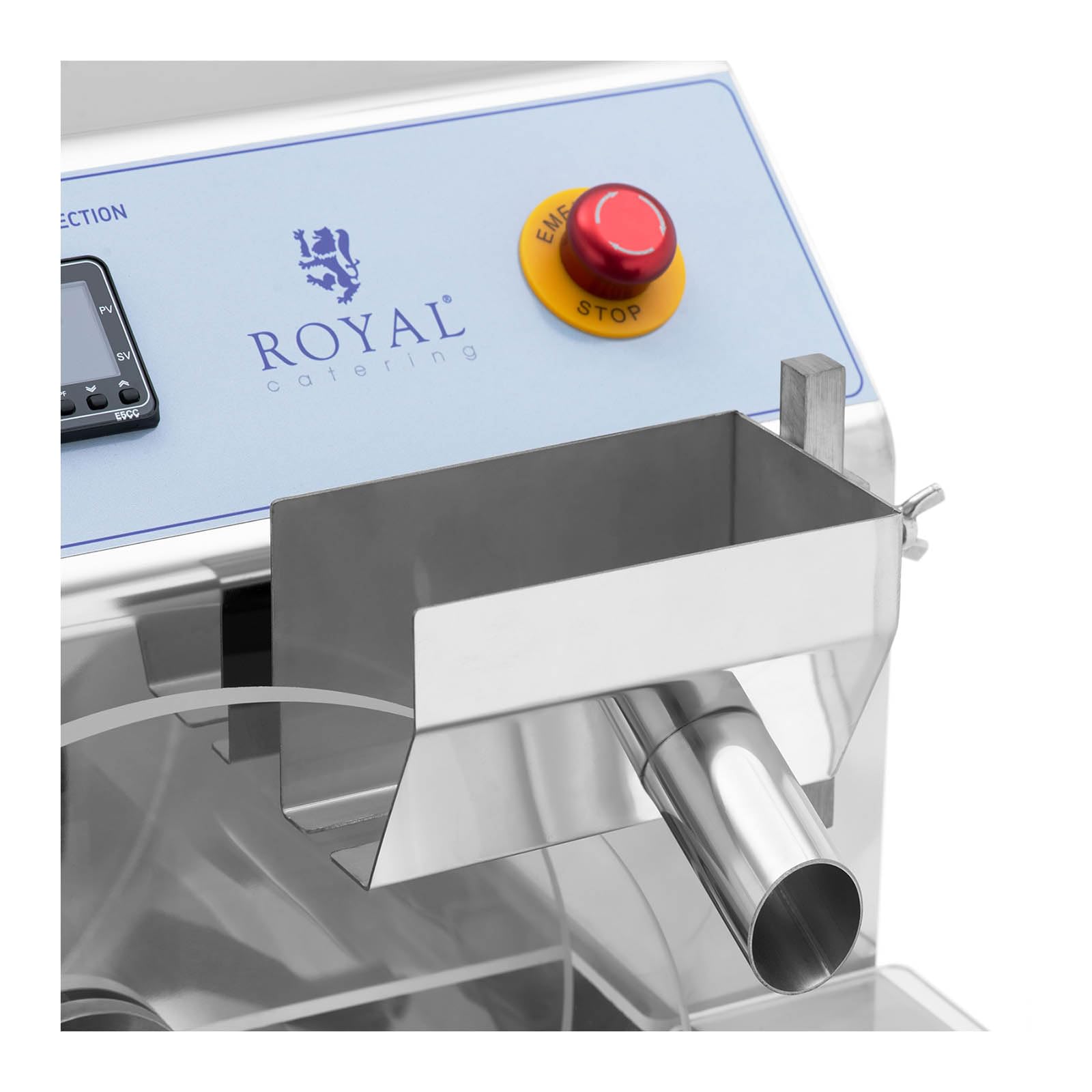 Royal Catering Tempéreuse à chocolat 750 W 8 l Acier inoxydable Tempéreuse chocolat professionnelle Chauffe Chocolat