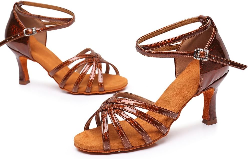 MSMAX Women's Practice Ballroom Dancing Shoes Indoor Performance Latin Dance Shoes for Woman