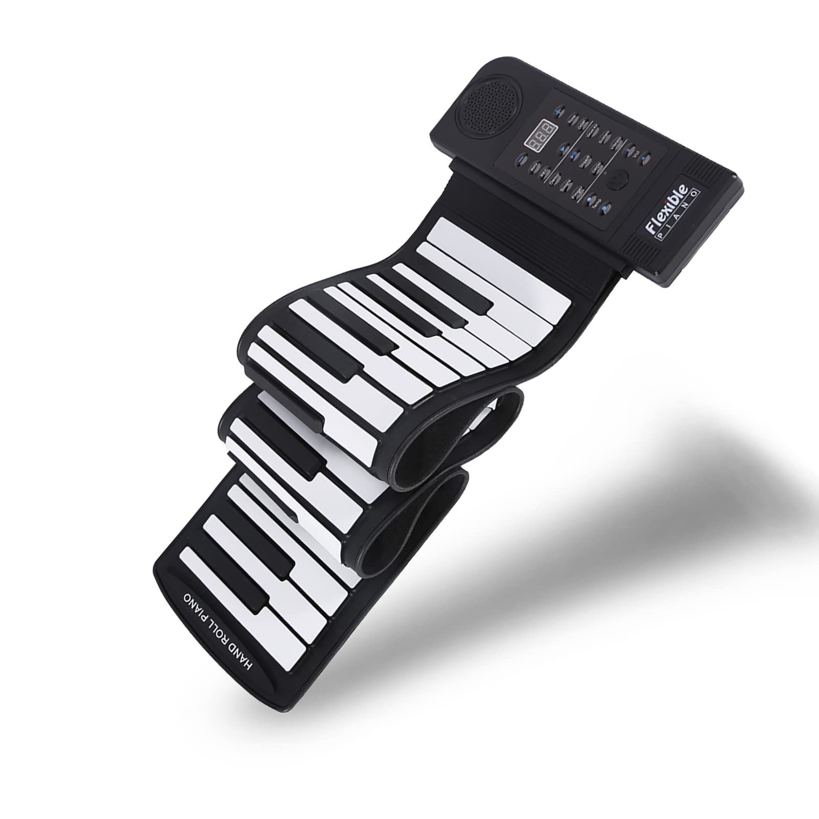Amazon.co.jp: Wisoqu 折りたたみ式ピアノ、ポータブル61キーロール