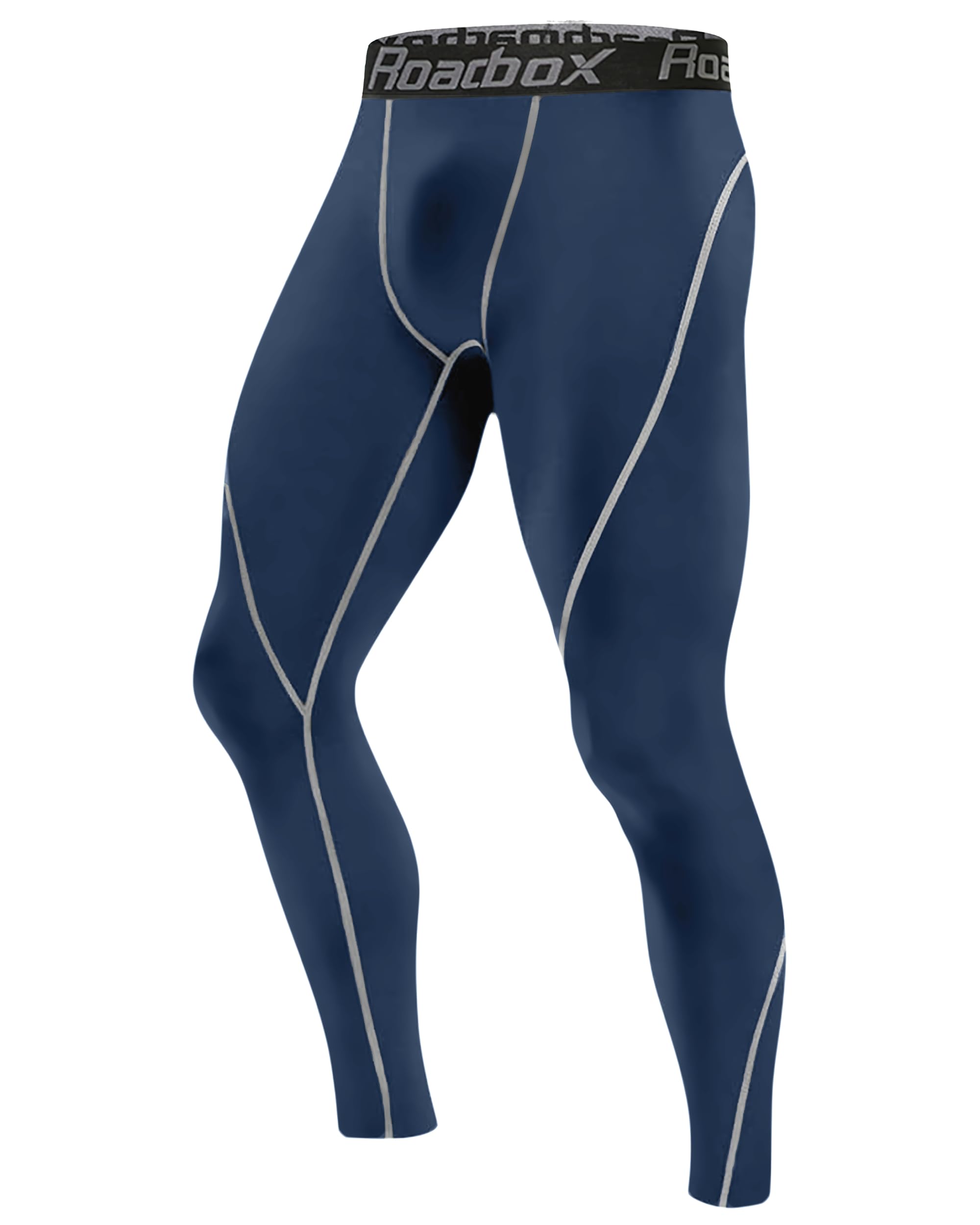 Roadbox Kompressionshose Herren Laufhose Lang für Sport, Training, Fitness, Radfahren, Yoga, Wandern, Basketball