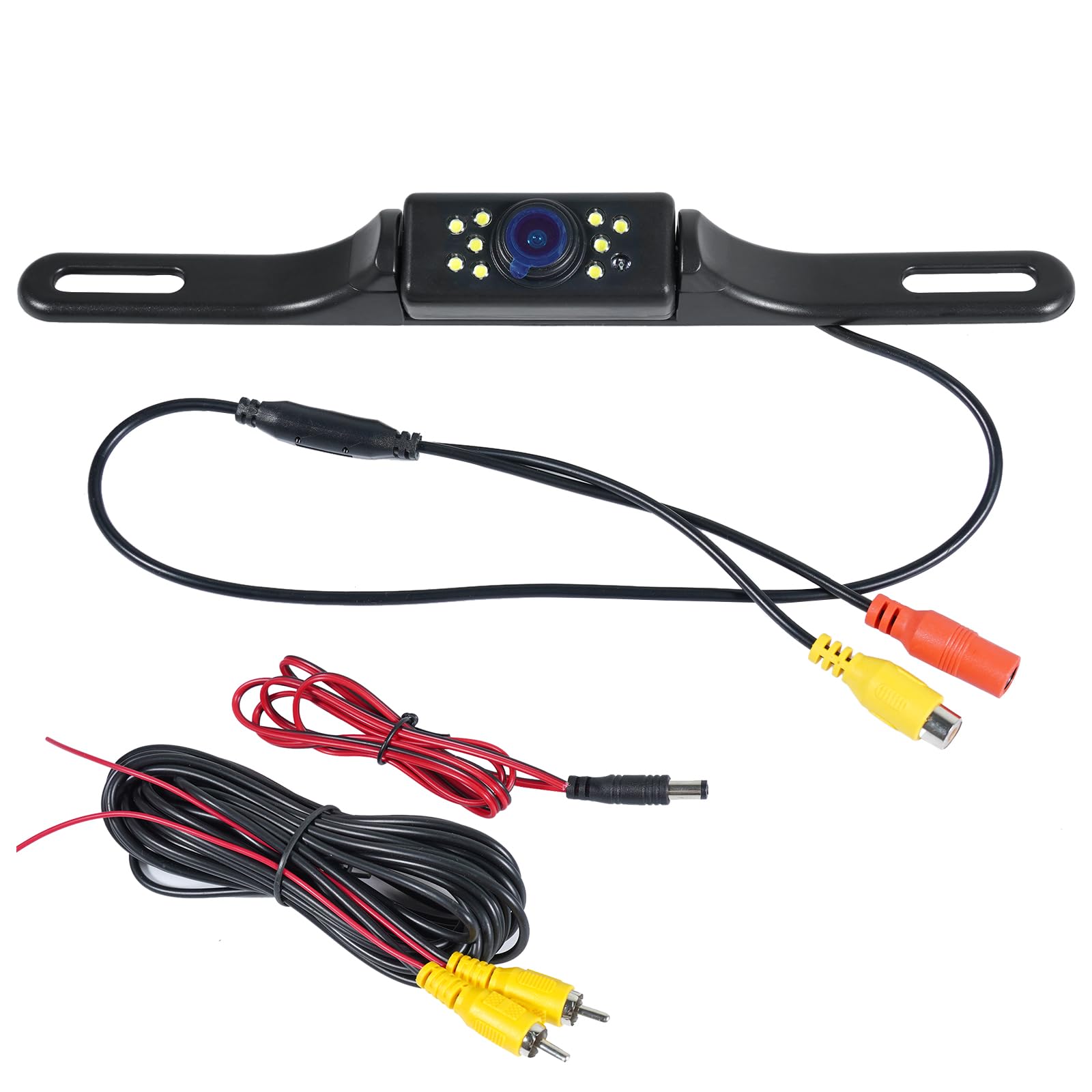Unifizz Car Backup Camera,HD Night Vision Rear View Camera, License Plate Camera with 9 LED Lights Rear Camera