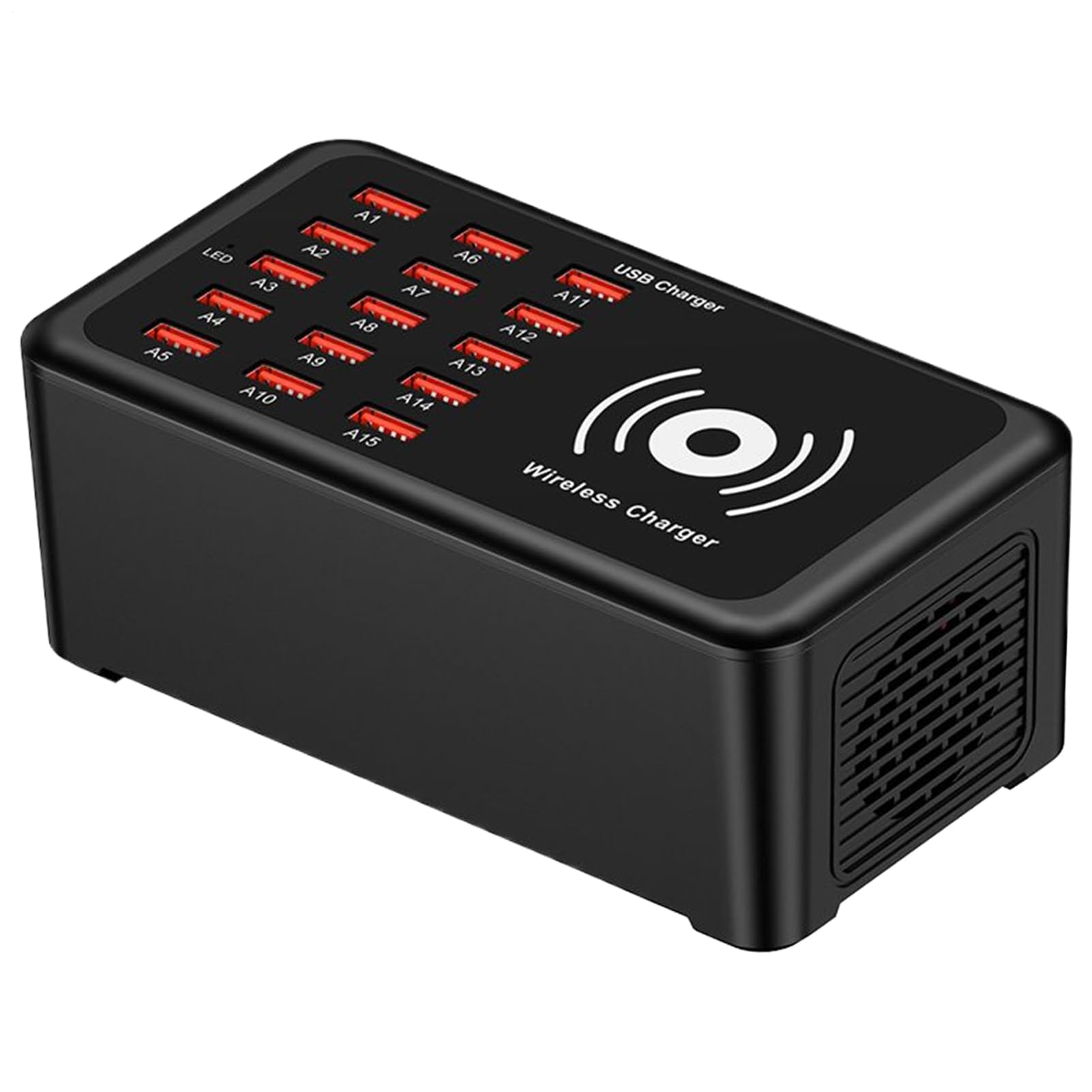 Stazione di Ricarica USB Multipla Adattatore 100W | Stazione di Ricarica Veloce per Dispositivi Multipli Per Laptop Telefono Tablet Adulti Adolescenti Casa Ufficio Viaggio