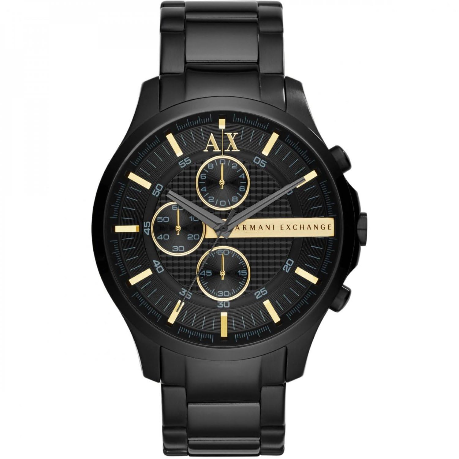 Armani Exchange Mens Hampton Stainless Steel Chronograph Watch - AX2164 (Black_Free Size)