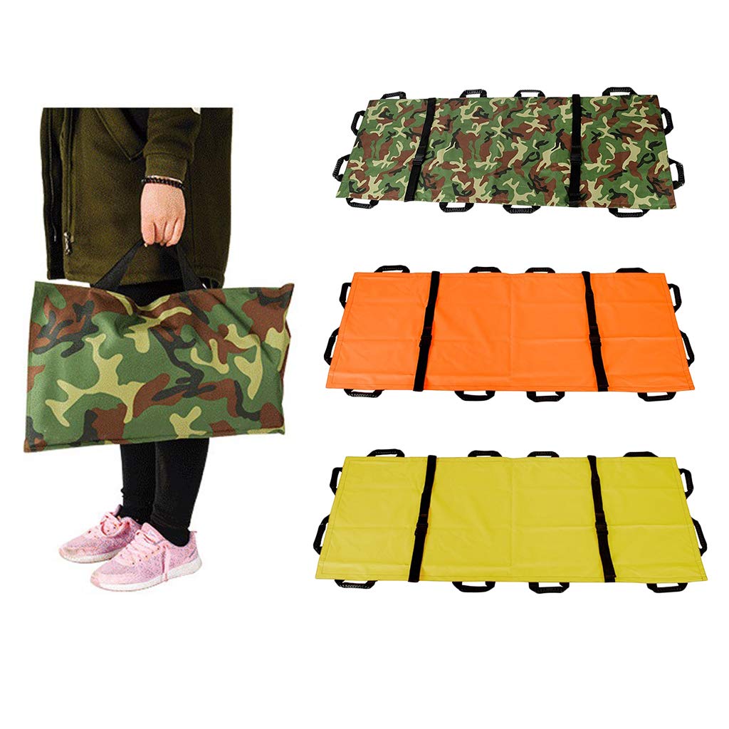 Rettungstrage Krankentrage Tragetuch mit Schnallen für Bergrettung und Ferntransport - Orange, 195 x 70 cm