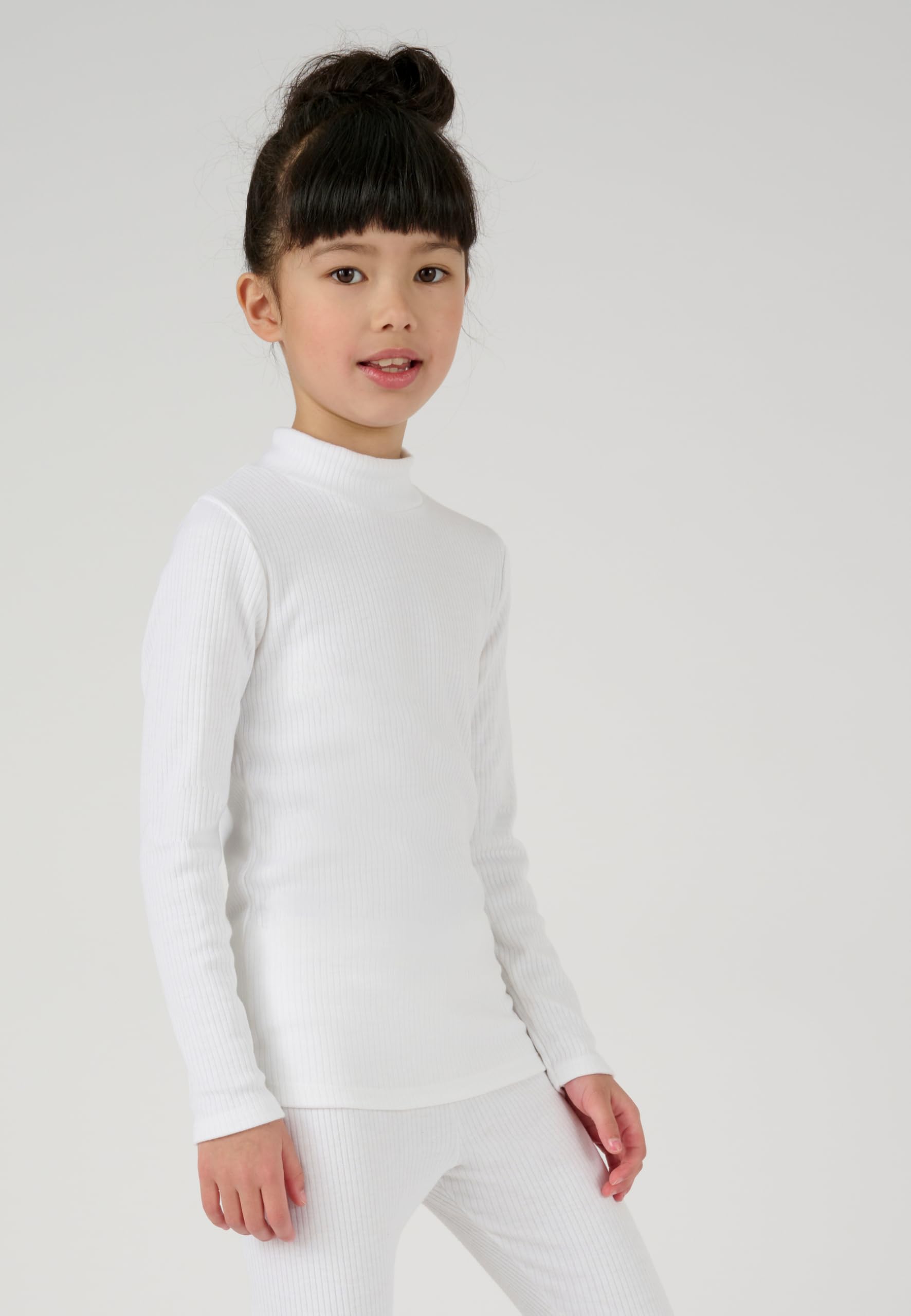 Damart T- Shirt Thermolactyl Col Montant, Côtes Molletonné Haut Thermique Fille