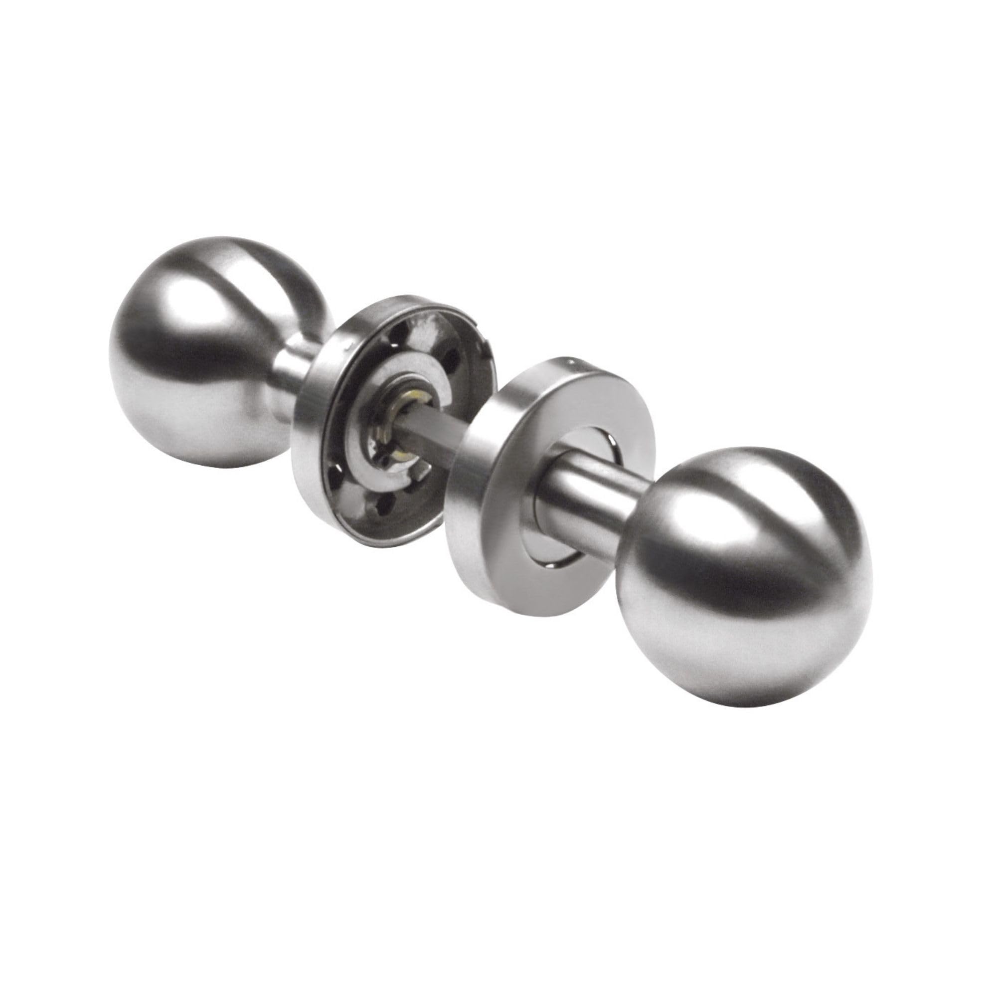 Amig – Bouton/Poignée ronde pour porte intérieure – Mod. 11GR – Prise ergonomique – Rosace ronde – Acier inoxydable 18/8 mat – Ø50 x 78 mm