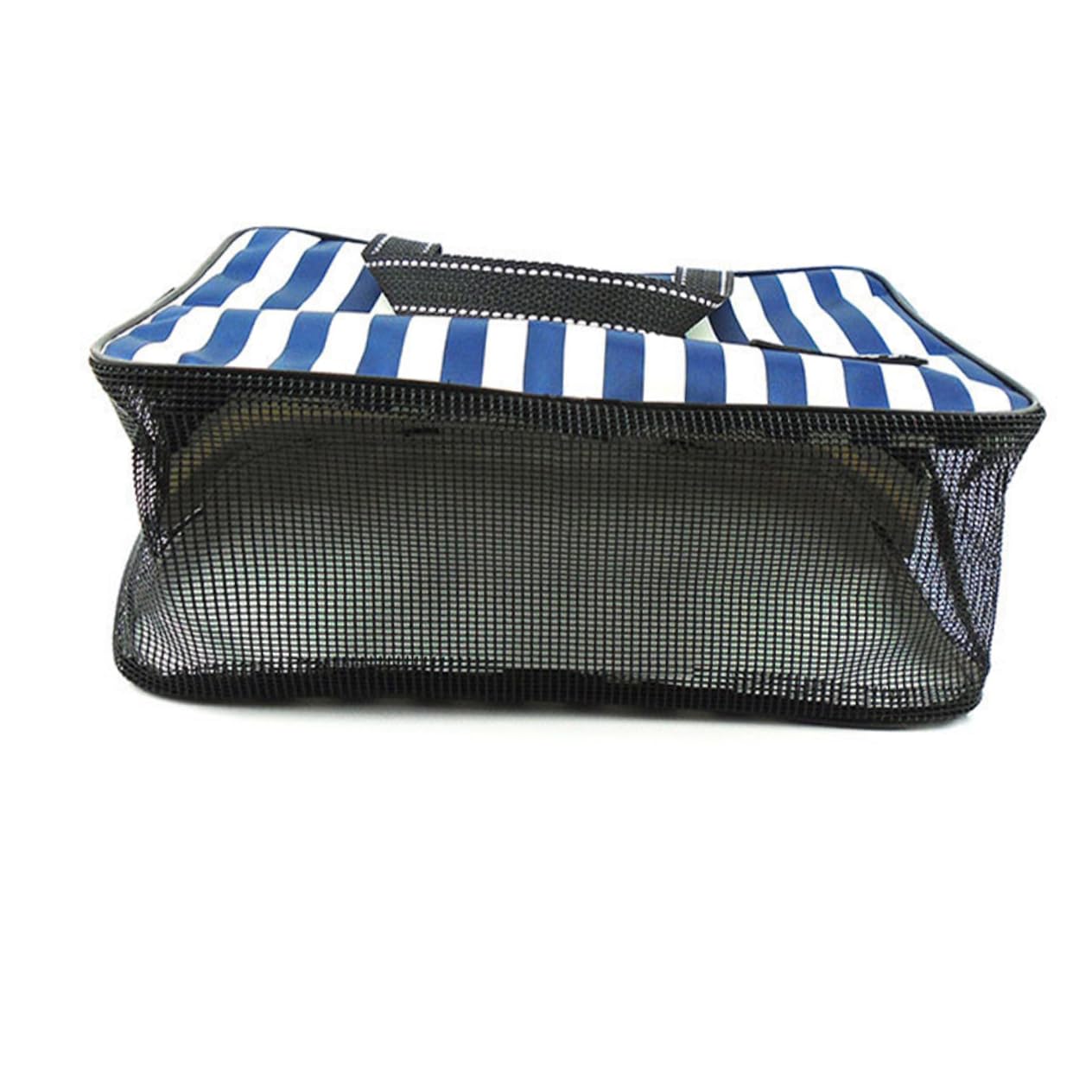 Mipcase 2pezzi Borsa Da Bagno Strisce Blu e Bianche Borsa Cosmetica Portatile Con Capacità Per Accessori Da e Organizer Per Bagno Per Viaggi e Fitness