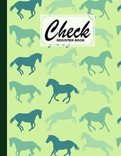 Check Register Book: Horses Cover Check Register Book, A Simple Checking Account Transaction Register, 120 Pages, Size 8.5" x 11" by Theresia Schulz