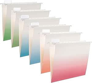 Beramon 6 Pack Extra Capacity Hanging File Folders Letter Size Reinforced Hanging - View #7