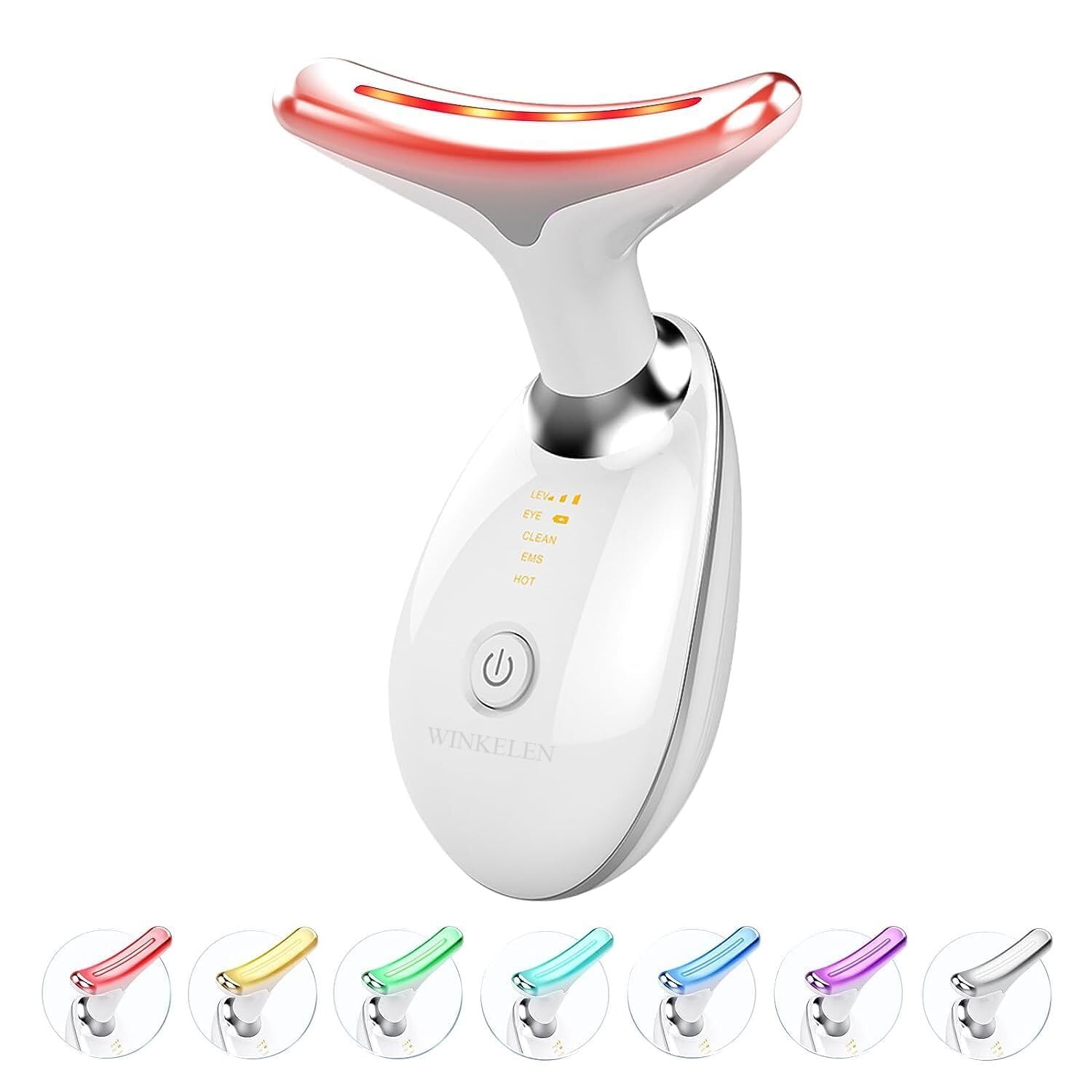 Electric Facial Massager with 7 Color Skin Lift Device For Fine line & Wrinkles | Reduces puffiness & Anti ageing | Brightning & Firming Wrinkle Remover Device for Neck Face Tightening Machine-image-49