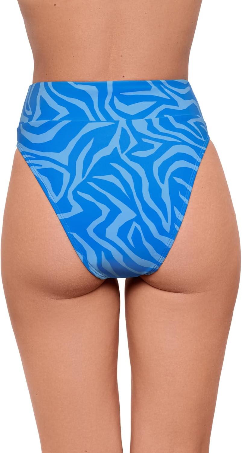 Sports Illustrated Womens Wide Band High Leg High Waist Bikini Bottom - Image 2