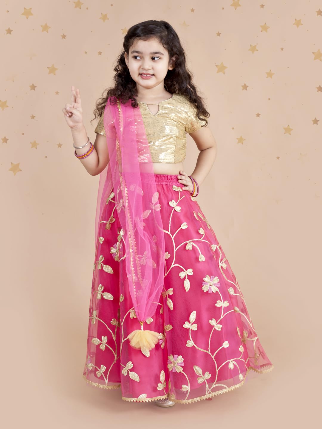 Pspeaches Lehenga Choli dla dziewczynek