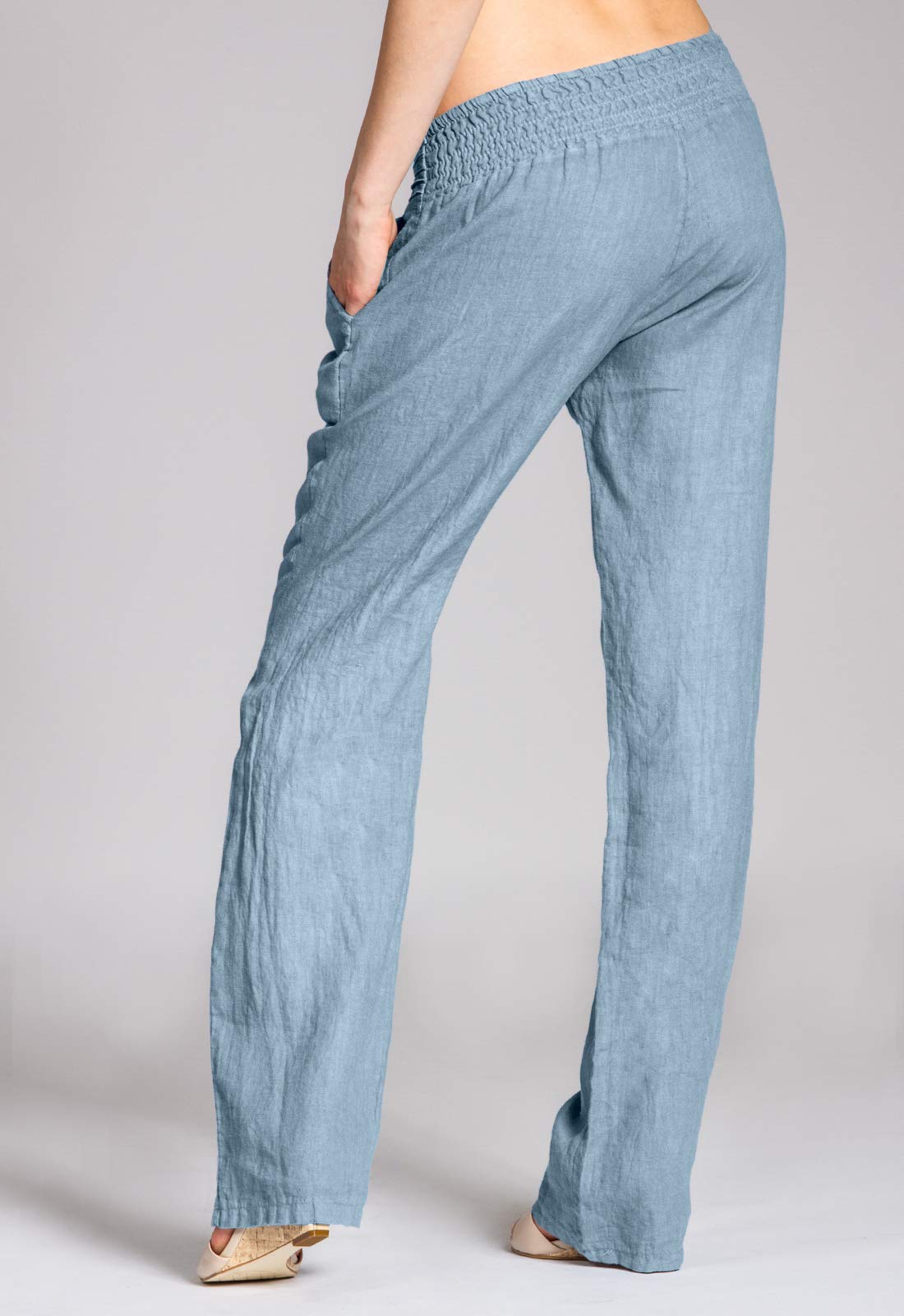 Caspar KHS020 Damen Casual Leinen Hose