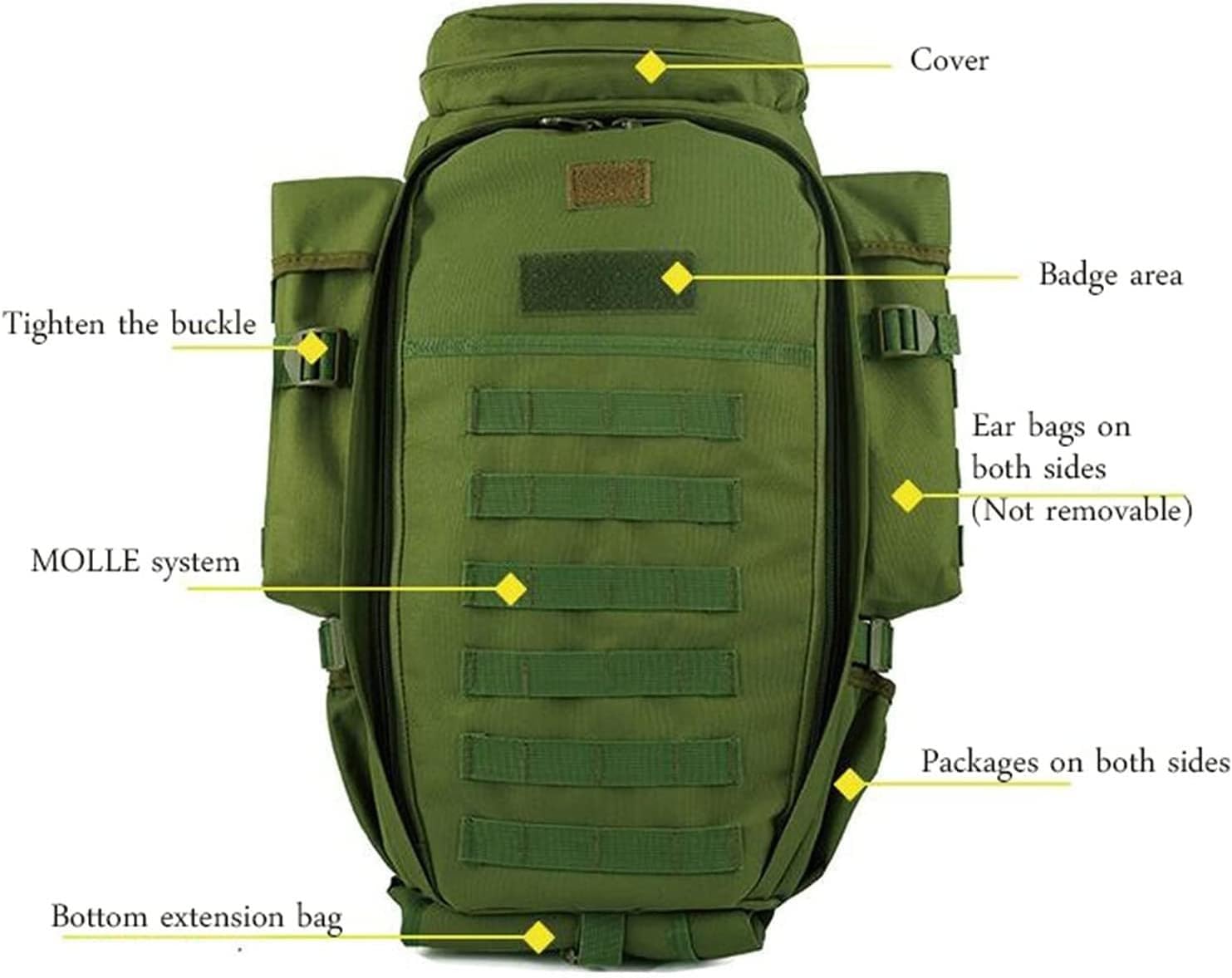 Mochila De Senderismo, Mochila De Caza, Mochila Sobrevivencia, Mochila Táctica De Supervivencia, Paquete De Caza Todo En Uno Táctico Escalable, para Caza del Campo Pesca