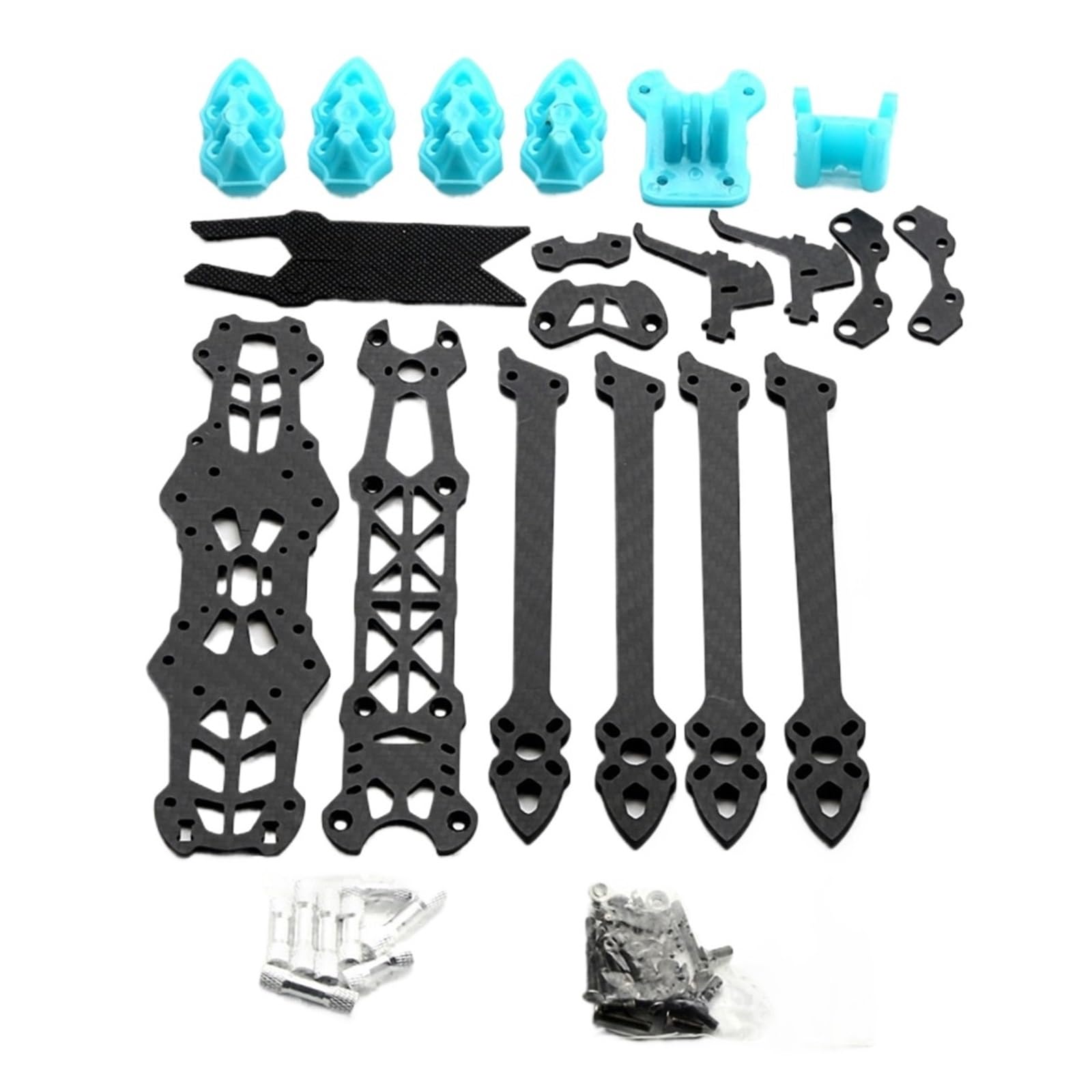 Kit telaio drone da corsa FPV in fibra di carbonio 3K 5 pollici(5in With Blue)