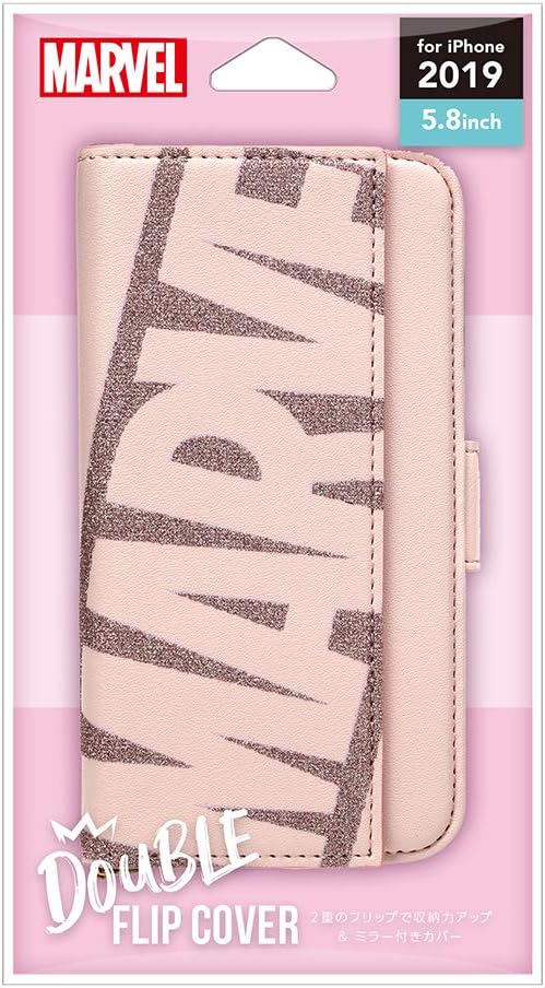 Premium Style PG-DFP19A11MVL Double Flip Cover for iPhone 11 Pro [Logo/Pink]