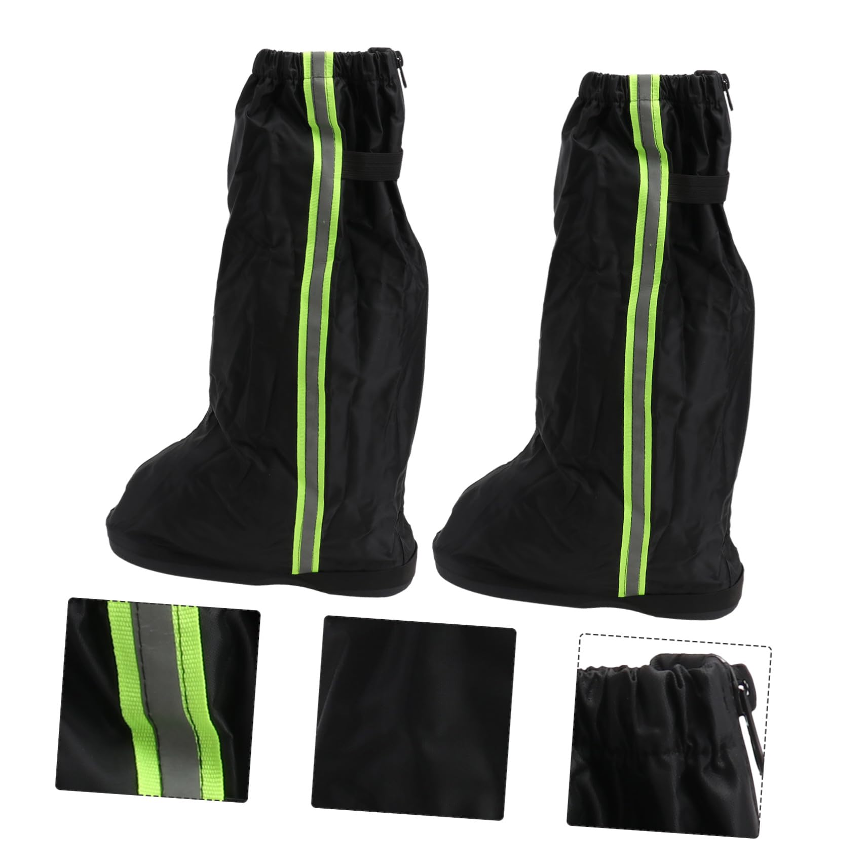 Polainas Impermeables de Oxford para Exteriores, Ligeras y Cómodas, Protección para Piernas y Ropa en Senderismo y Mochila Negro
