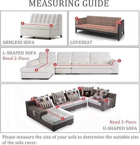Miniatura 6 de Funda de terciopelo para sofá, funda elástica para sofá modular en forma de L, lavable y protector de muebles con parte inferior elástica para