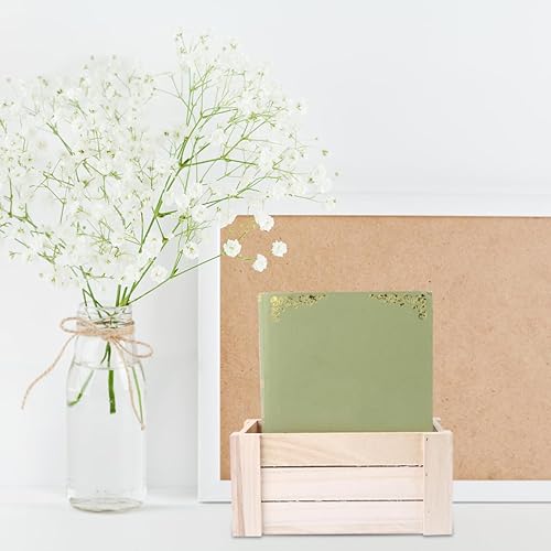 Miniatura 3 de FUNOMOCYA Cesta de almacenamiento de madera para escritorio, contenedores de escritorio de madera para frutas rústicas, organizador de mesa, caja de