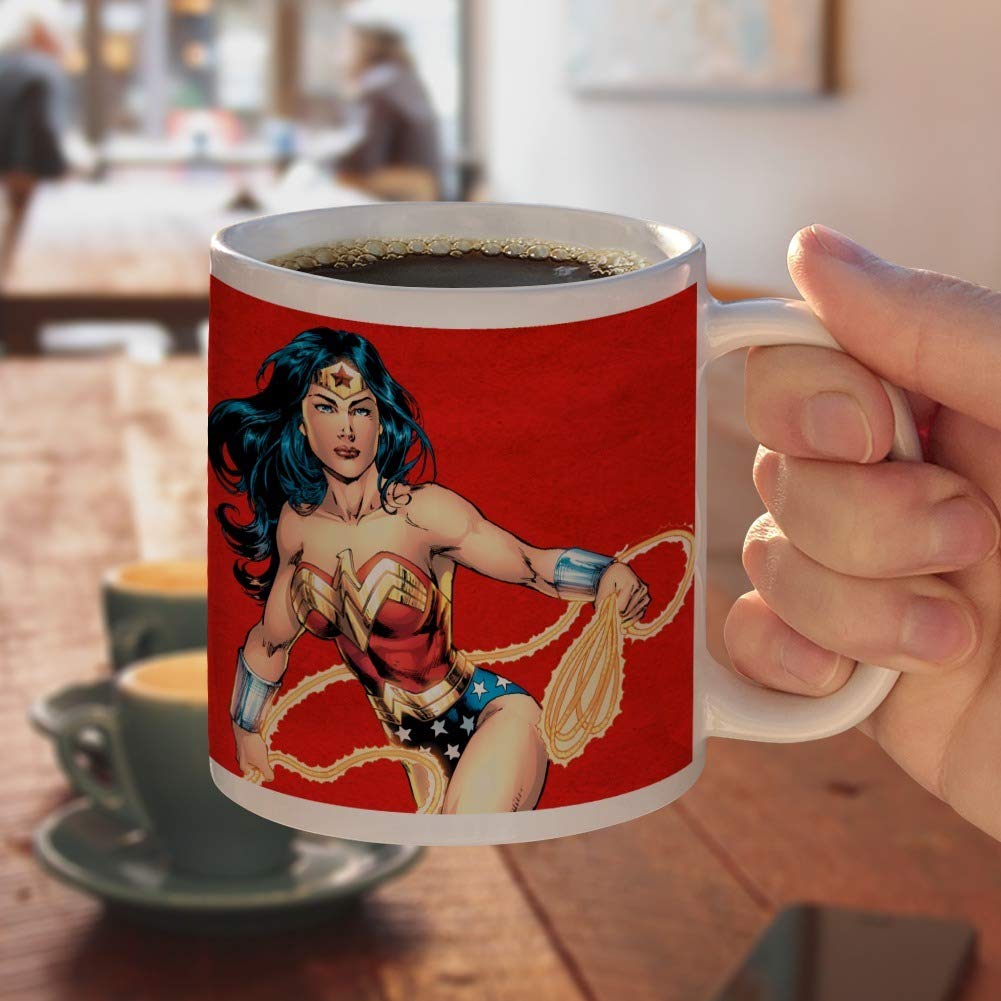 Amazon.com | Wonder Woman Character Ceramic Coffee Mug, Novelty Gift Mugs  for Coffee, Tea and Hot Drinks, 11oz, White: Coffee Cups & Mugs