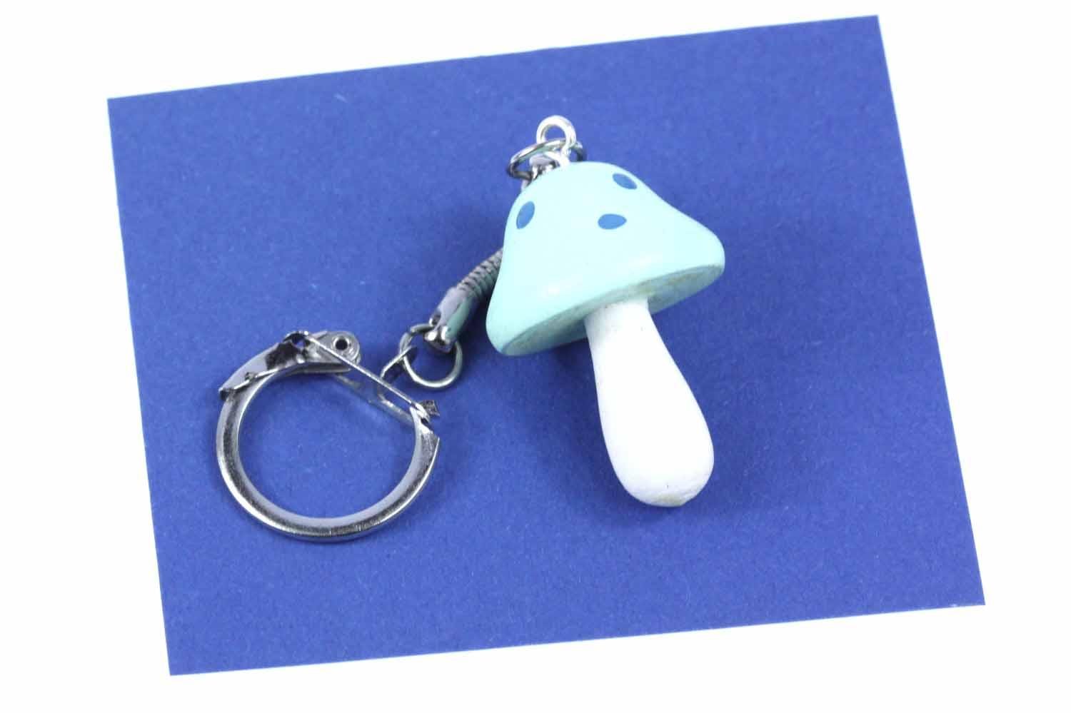 Pendentif Téléphone Champignon Amanite Tue-mouches - Plastique - 20 Mm - Fait Main à Berlin - Porte-clé Ou Décoration