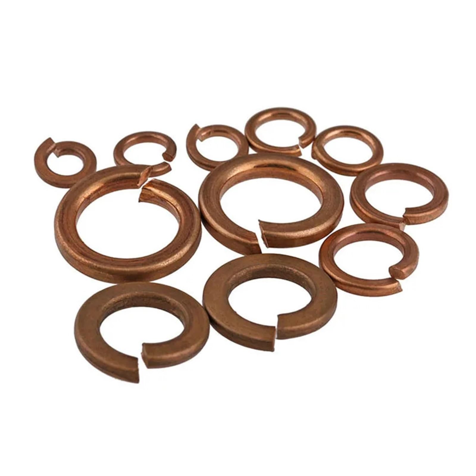 Set Assortito di rondelle in Ottone, Rondella Elastica in Ottone Bronzo Rame Rondella di Sicurezza Divisa M3 M4 M5 M6 M8 M10 M12, 5 Pezzi(M4)
