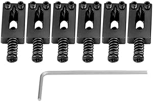 6 Pcs Electric Guitar Tremolo Saddles Bridge for Electric Guitar, Perfect Fit Your Guitar