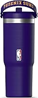Vista 2 de Hydrapeak x NBA Vaso Nomad con Licencia Oficial de Phoenix Suns de 32 oz con Asa y Tapa con Popote, Botella de Agua de Acero Inoxidable a Prueba