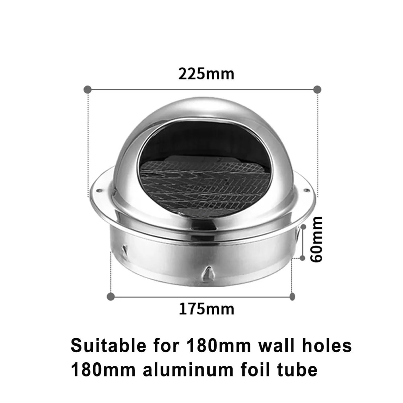 2pcs Vent Cap Rainproof Exterior Wall Air Outlet Grille Para Cocina