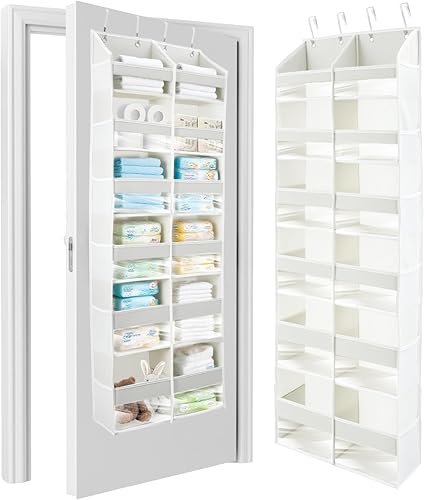 HOMELUX THEORY Organizador para colgar sobre la puerta, 1 organizador sobre la puerta, 6 bolsillos delanteros grandes y 12 laterales, organizador de