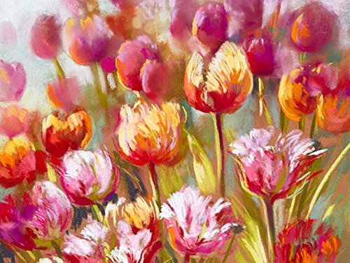 Tableau sur toile Nel Whatmore grand paysage floral pour décoration de salon élégant