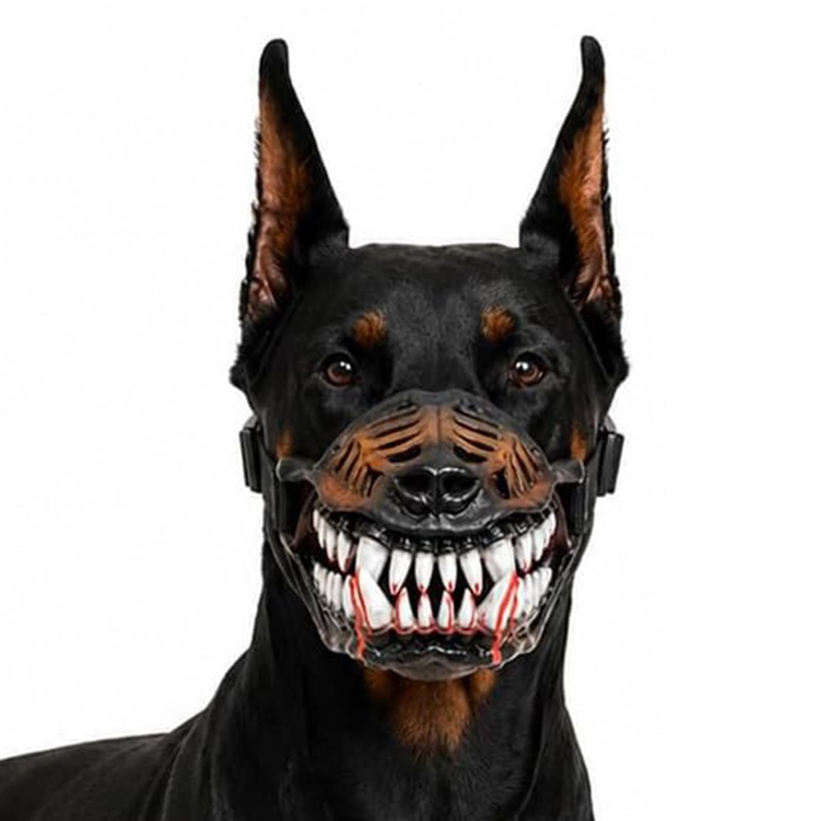 Hell Hound Monster Muzzle Scary Dog Muzzle, Monster Dog Muzzle with Teeth