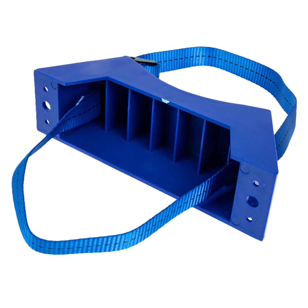 ULTECHNOVO 3 juegos de soportes para depósito de nitrógeno, soporte de plástico para botellas de gas de carbono, cinta de polipropileno, soporte para tanque de azul