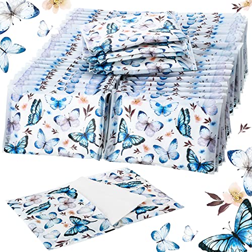 Image of Geyee 50 Pack Travel Tissue Packets Facial Paper Napkins, Vintage Butterfly