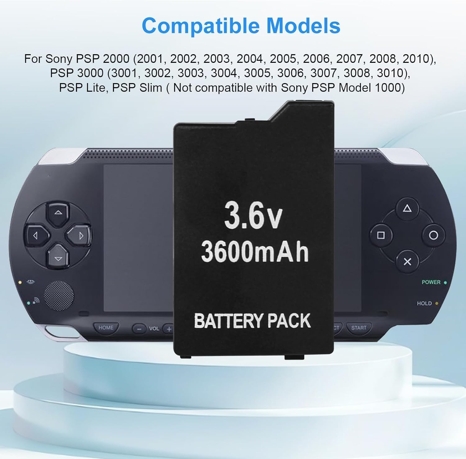 Link-e: Batería Recargable de Repuesto Compatible con la Consola Sony PSP 2000/3000