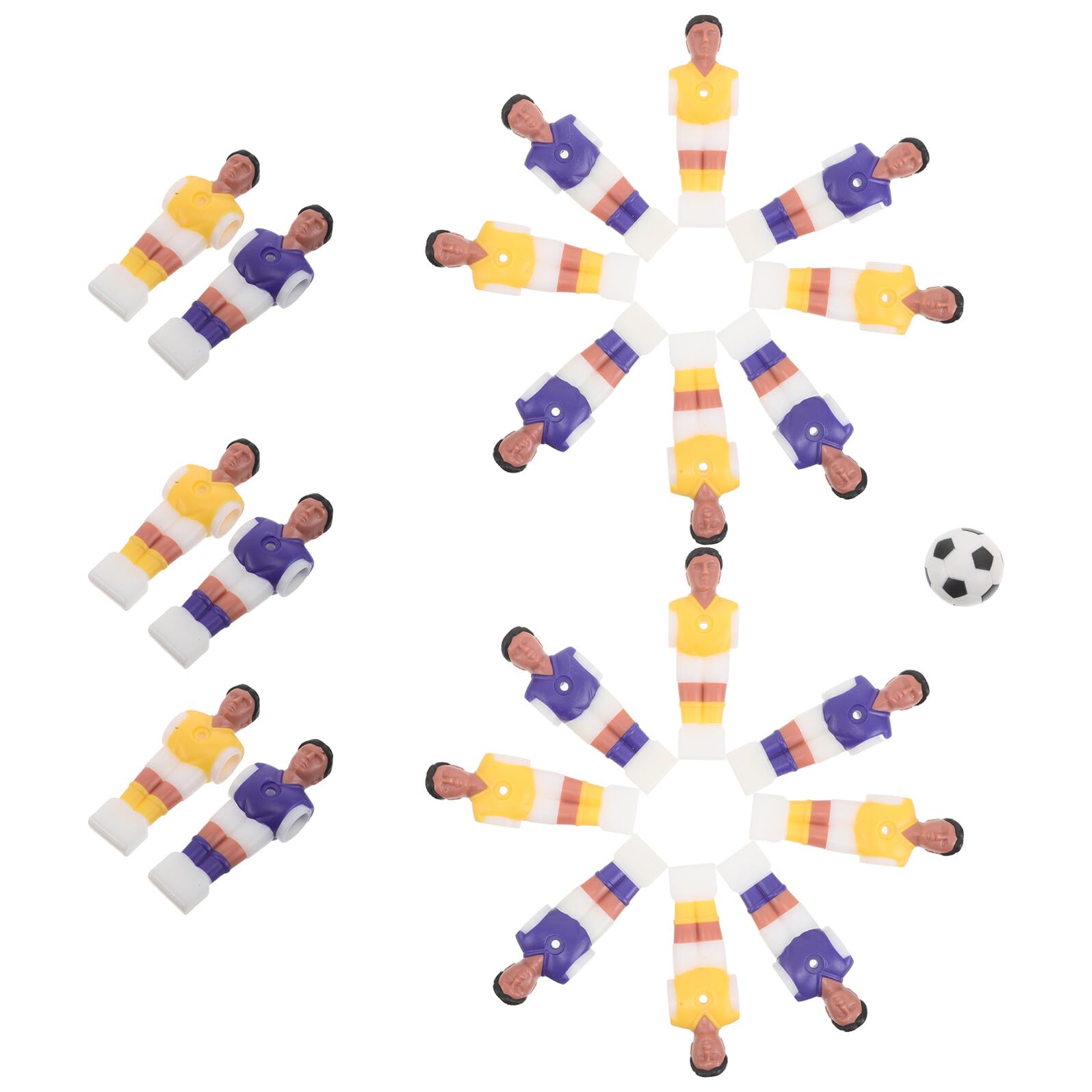TOYANDONA Accessori per Giochi da Tavolo Calcio Balilla Mini Action Figure Giocatori di Calcio di Ricambio in Resina per Tavoli da Gioco