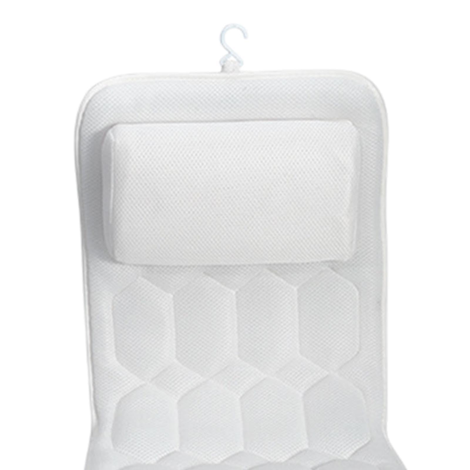 Almohada de Bañera con Soporte para La Espalda, Accesorio Portátil para SPA con Ventosas, Almohadilla de Baño, Reposacabezas, Almohada para Remojar La