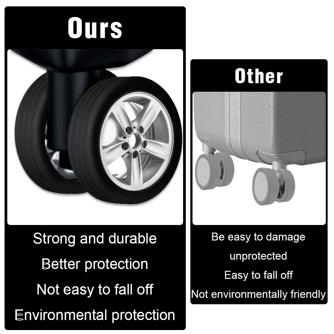 Copriruote Per Valigie In Silicone - 8 Pezzi, Antiscivolo E Silenzioso - Foto 7