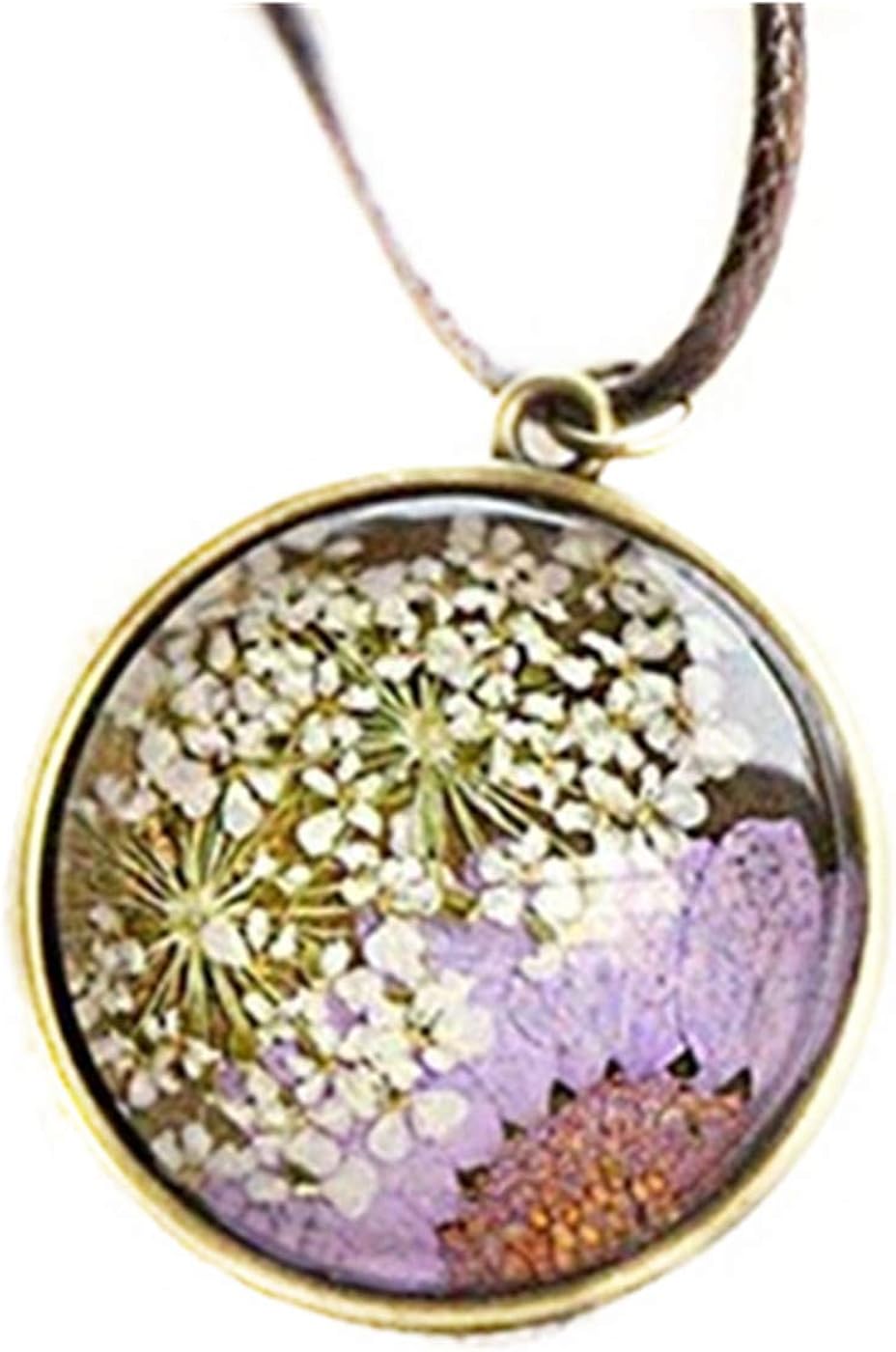 Amazon Com Flower Dried Large Daisy Resin Necklace Real Flower Necklace Clothing Shoes Jewelry