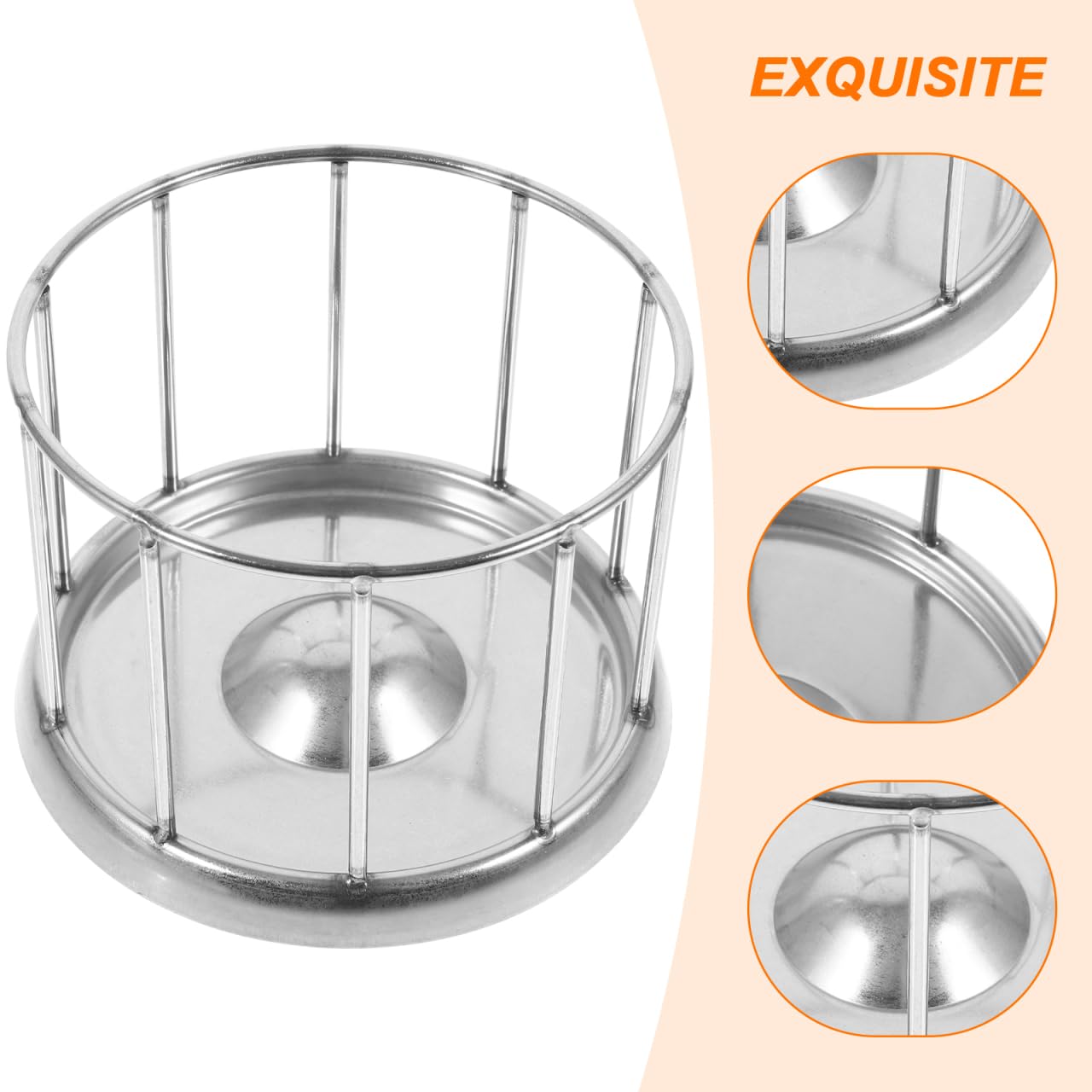 Cabilock Distributeur de Nourriture en Acier Inoxydable pour Tortues et Reptiles avec capacité - Élégant Bol de Nourriture avec Finition Fine pour terrariums et Cages pour Animaux de Compagnie