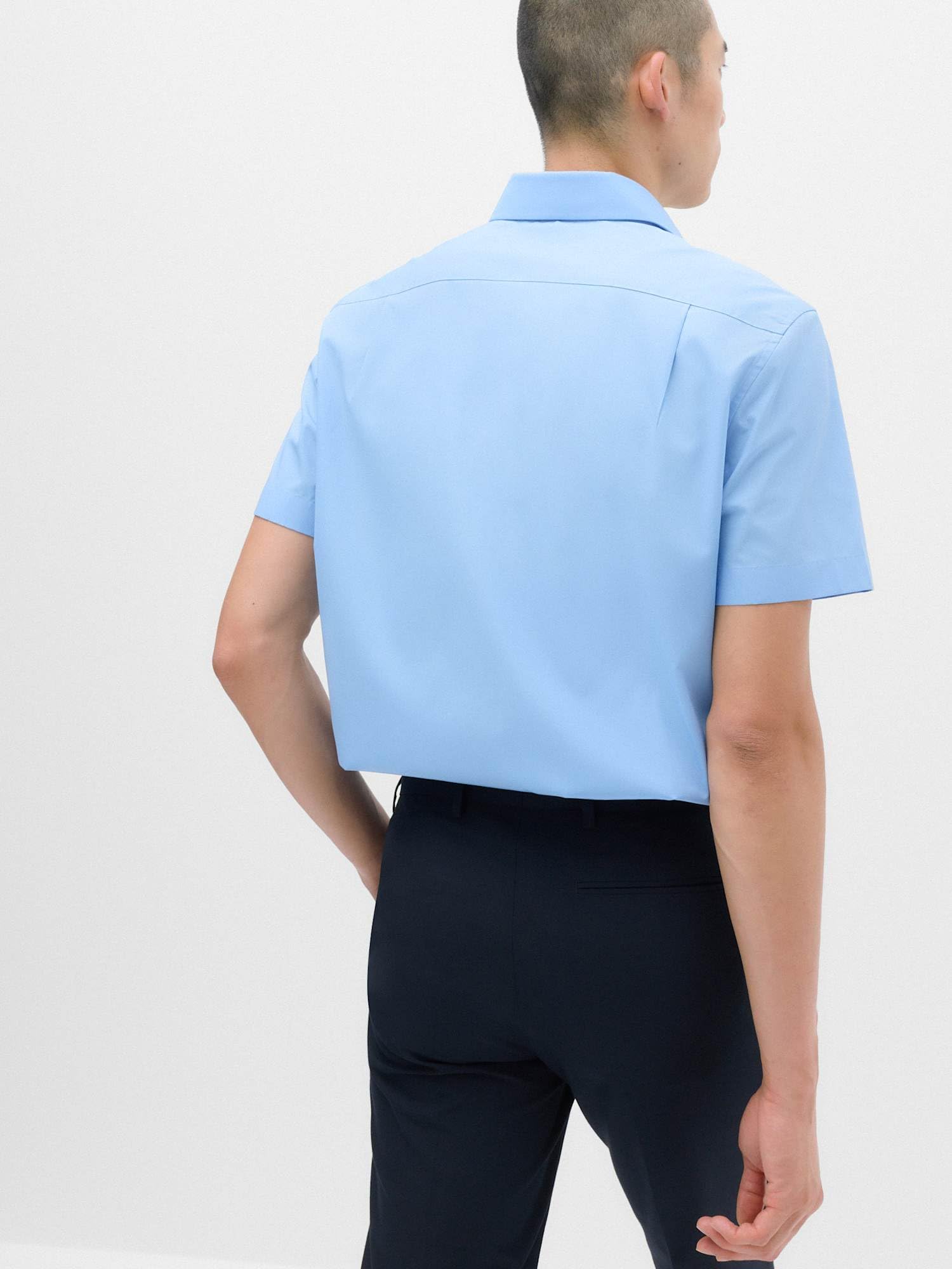 Marks & Spencer Camisas Fáciles de Planchar de Manga Corta para Hombre Pack de 3, Ajuste Normal