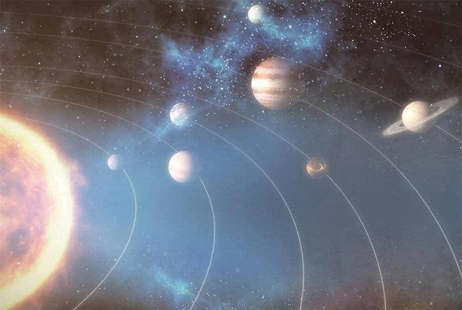 Queen Show Gold Embroidery Cross Stitch Kit, Popular Design Printing Cross Stitch Kit, Planets Of The Solar System, Beginner 11Ct Diy Advanced Handmade Embroidery Kit - Home Decoration Minimalist Style - 40X50cm