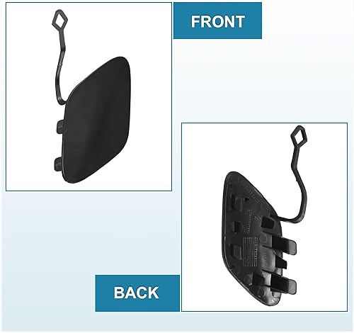 Miniatura 3 de uxcell Cubierta del gancho de remolque del parachoques delantero derecho del coche No.A2128852422 para Mercedes-Benz E200 2014-2016 Negro