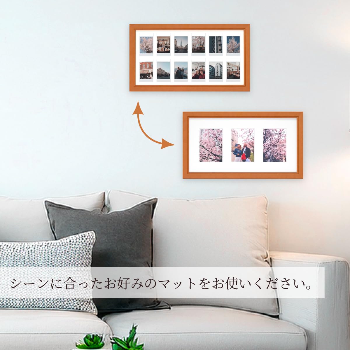 Amazon.co.jp: 大額(Daigaku) 多面フォトフレーム 額縁 ガラス 木製