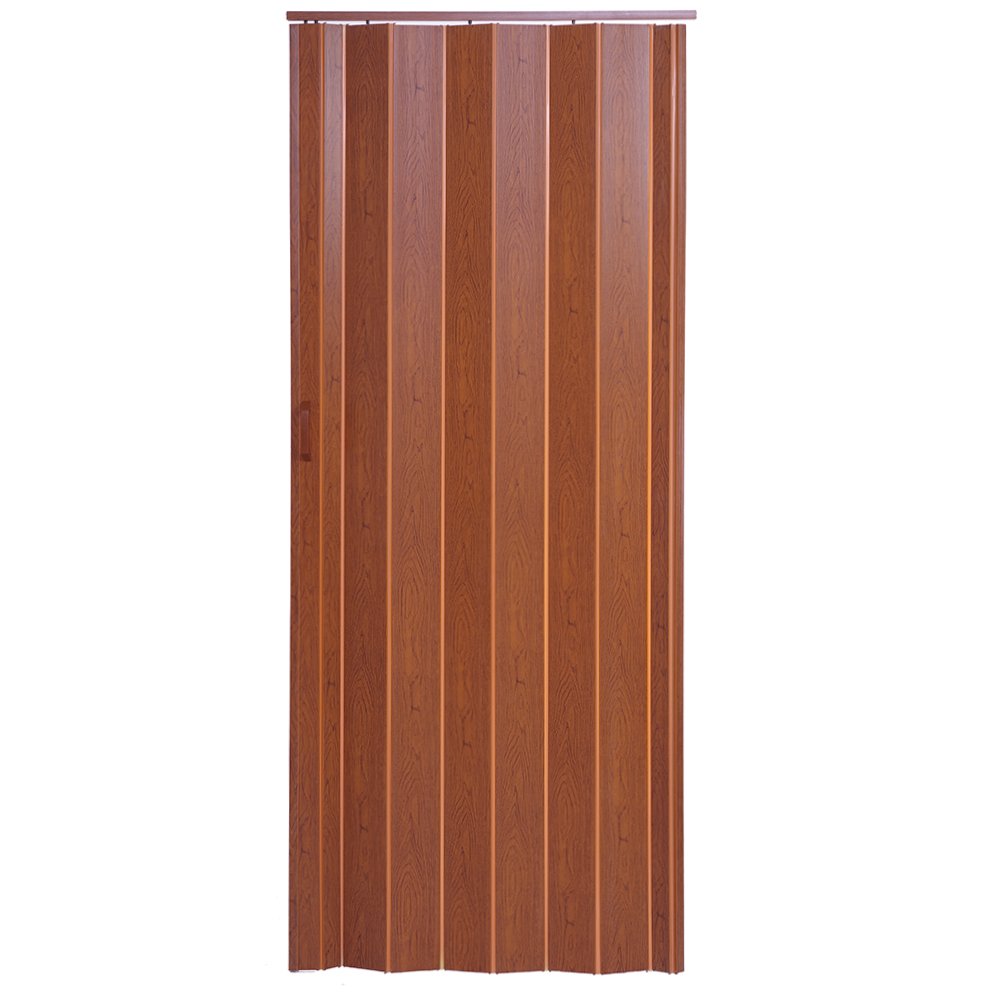 Weibo Brown Pvc Concertina Accordion Folding Door Washable Magnetic Catch Amelia Gloss 6Mm