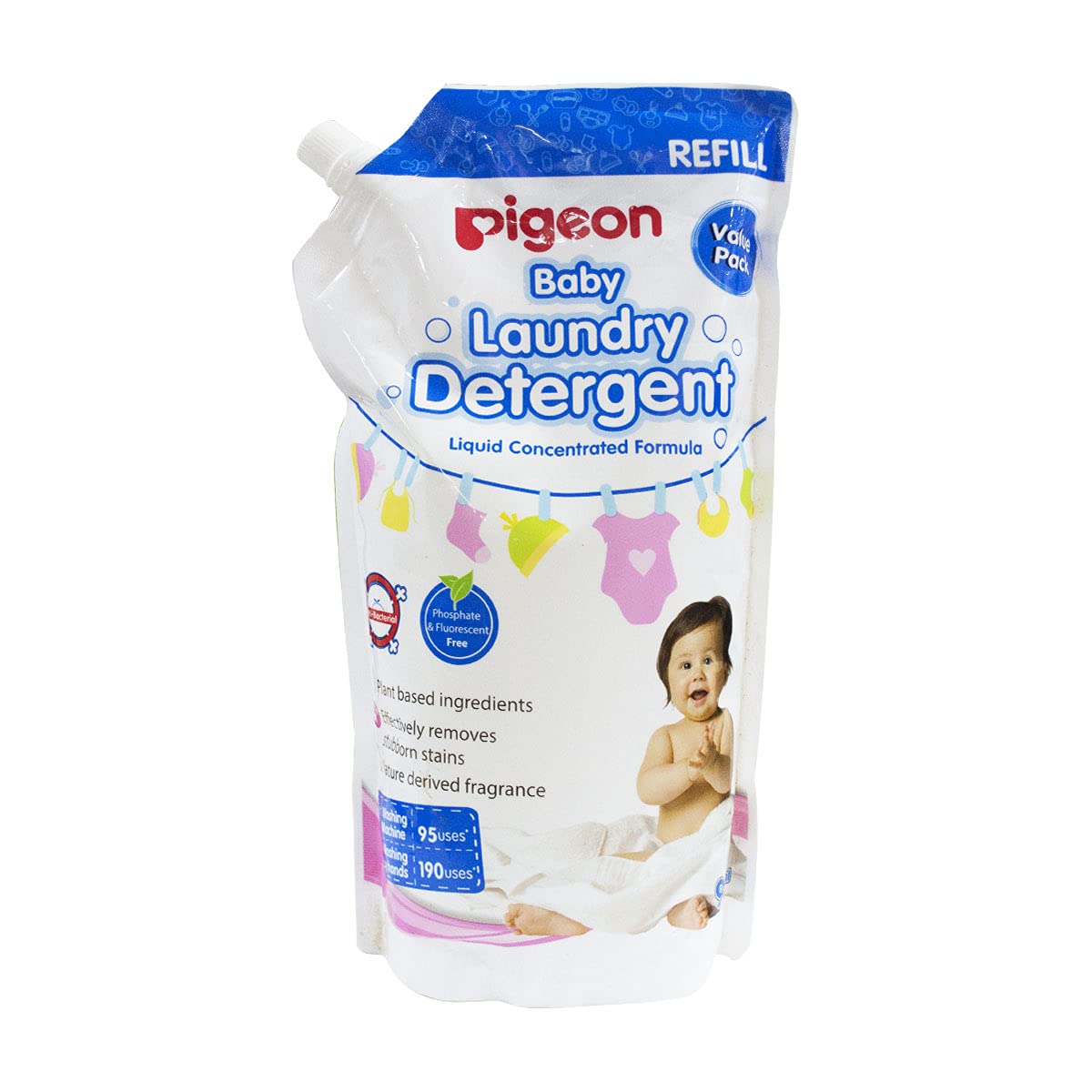 Pigeon Baby Liquid Laundry Detergent, with Plant Extracts, Anti-Bacterial, Alcohol Free, 950 ml Refill Pack (B08V1VQ35T) Amazon Price History, Amazon Price Tracker