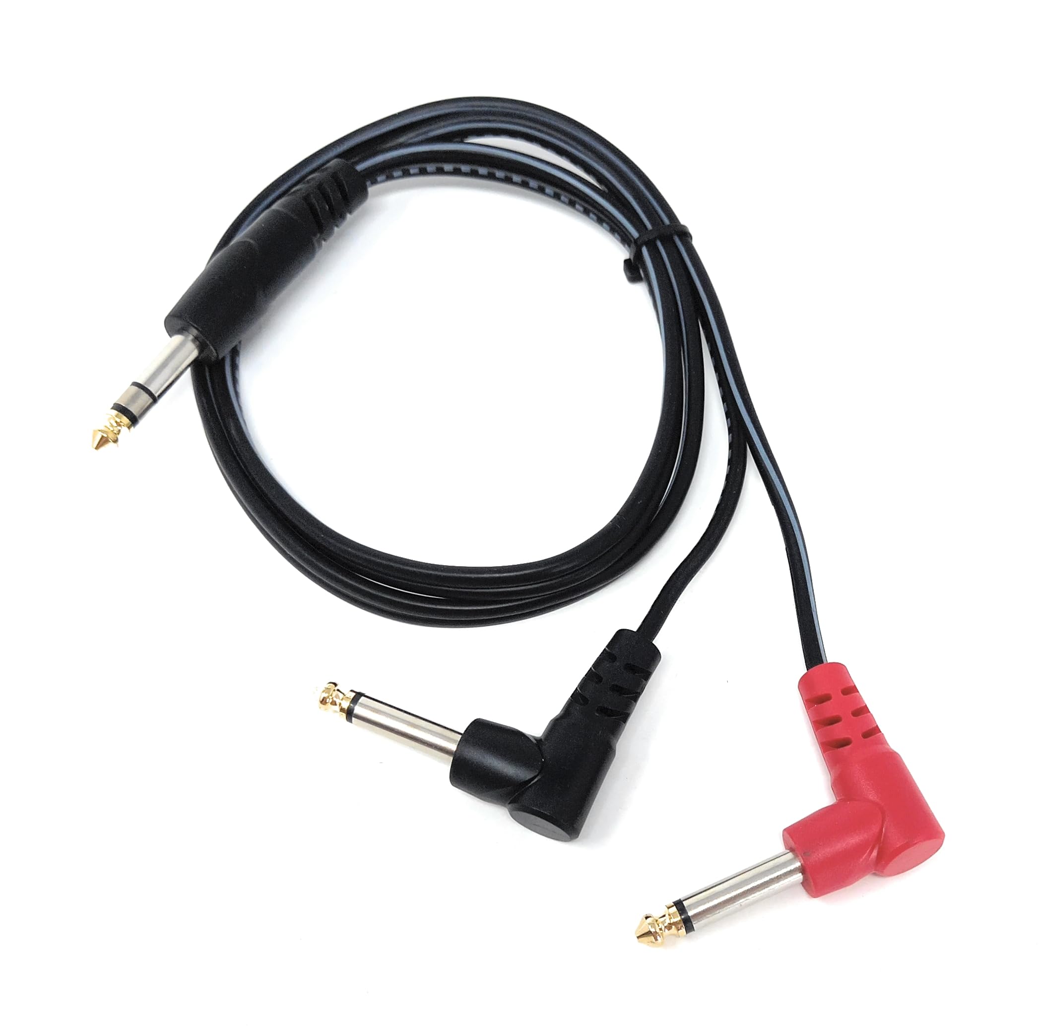 DRUT 1m 6.35mm 1/4" Stereo Jack to 2 x Mono Jacks Audio Cable Lead for Music Instruments Mixer, AMP, Guitar 3.3ft - Image 3
