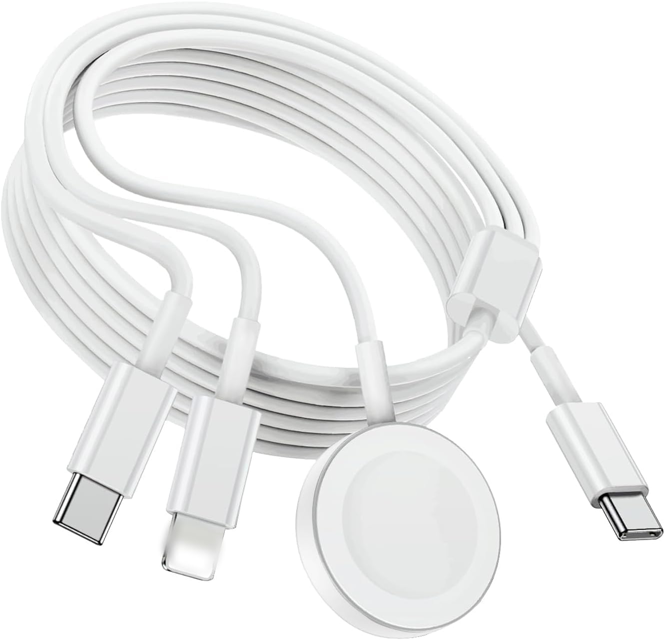 3 in 1 USB C for Apple Watch and for iPhone Charger, Cable for iWatch Series Ultra/9/8/7/6/SE/5, for iPhone 15/14/13/12 (1.2m)